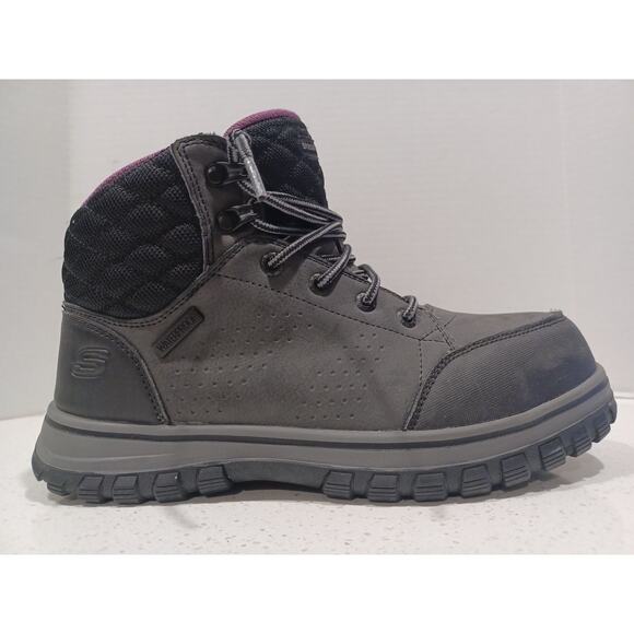 Skechers McColl Composite Toe Work Boots Gray/Black Womens Size 8.5 - Picture 1 of 8
